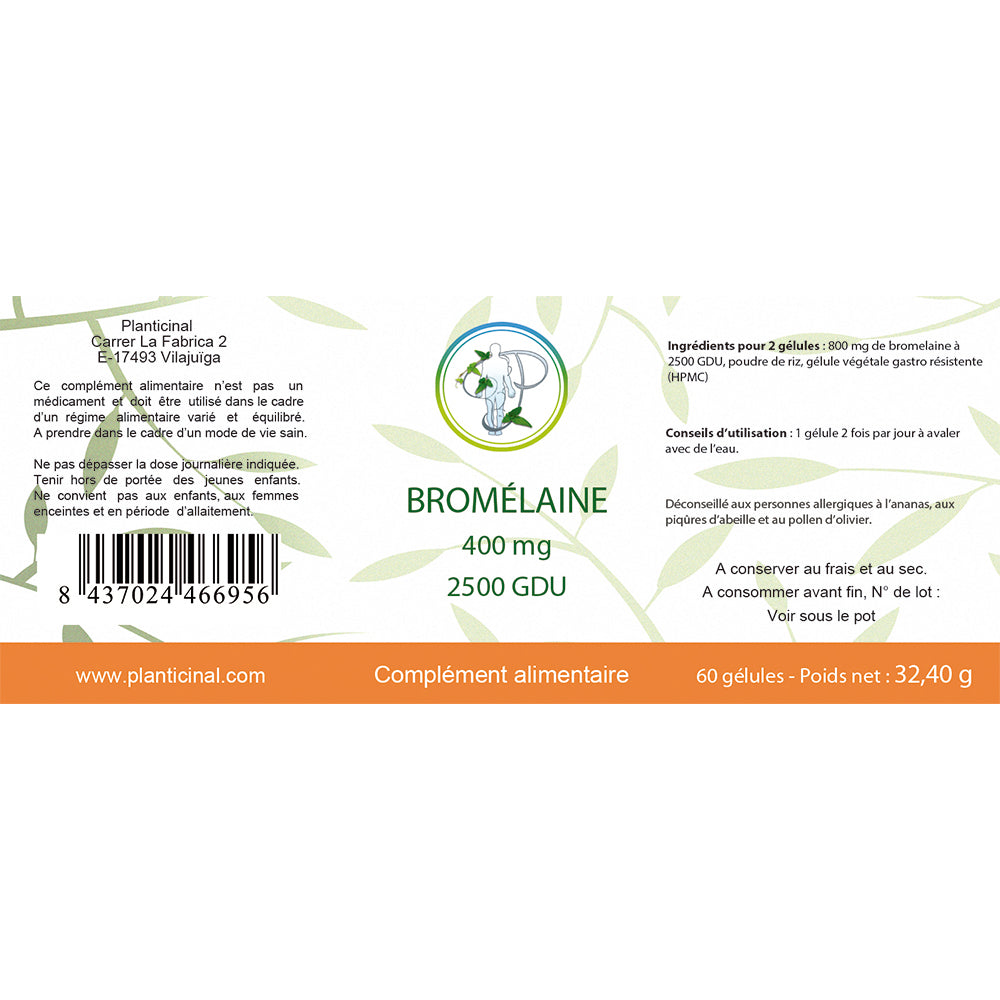 Bromelain 400 mg 2500 GDU