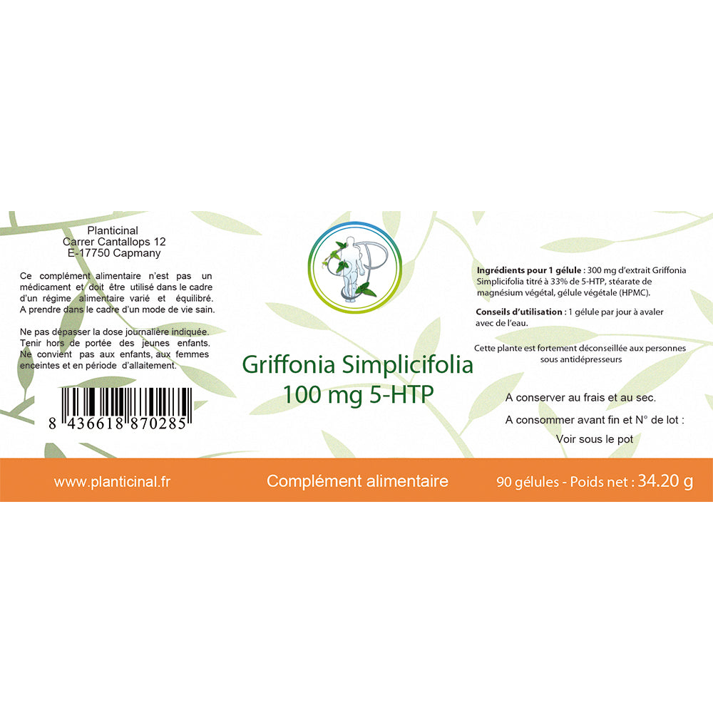 Griffonia Simplicifolia 100 mg de 5HTP