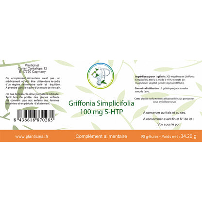 Griffonia Simplicifolia 100 mg de 5HTP