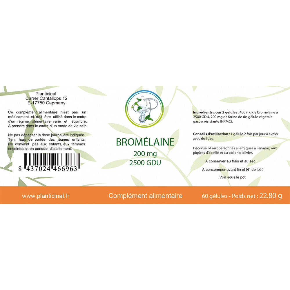 Bromélaine 200 mg 2500 GDU Pack Promo x 5