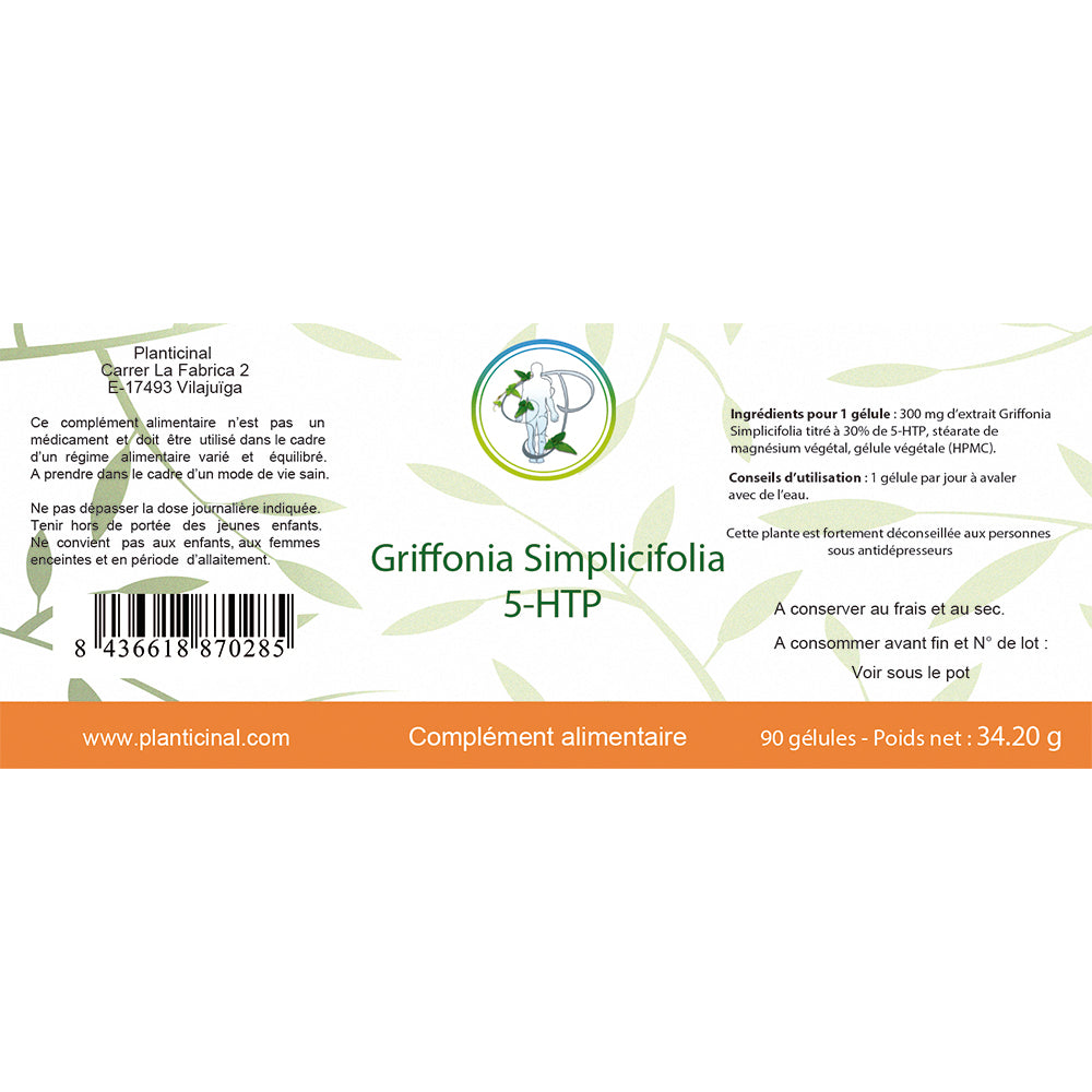 Griffonia Simplicifolia 100 mg de 5HTP
