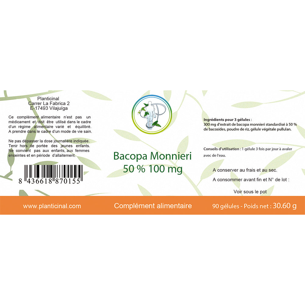 Bacopa Monnieri 50% Bacosides