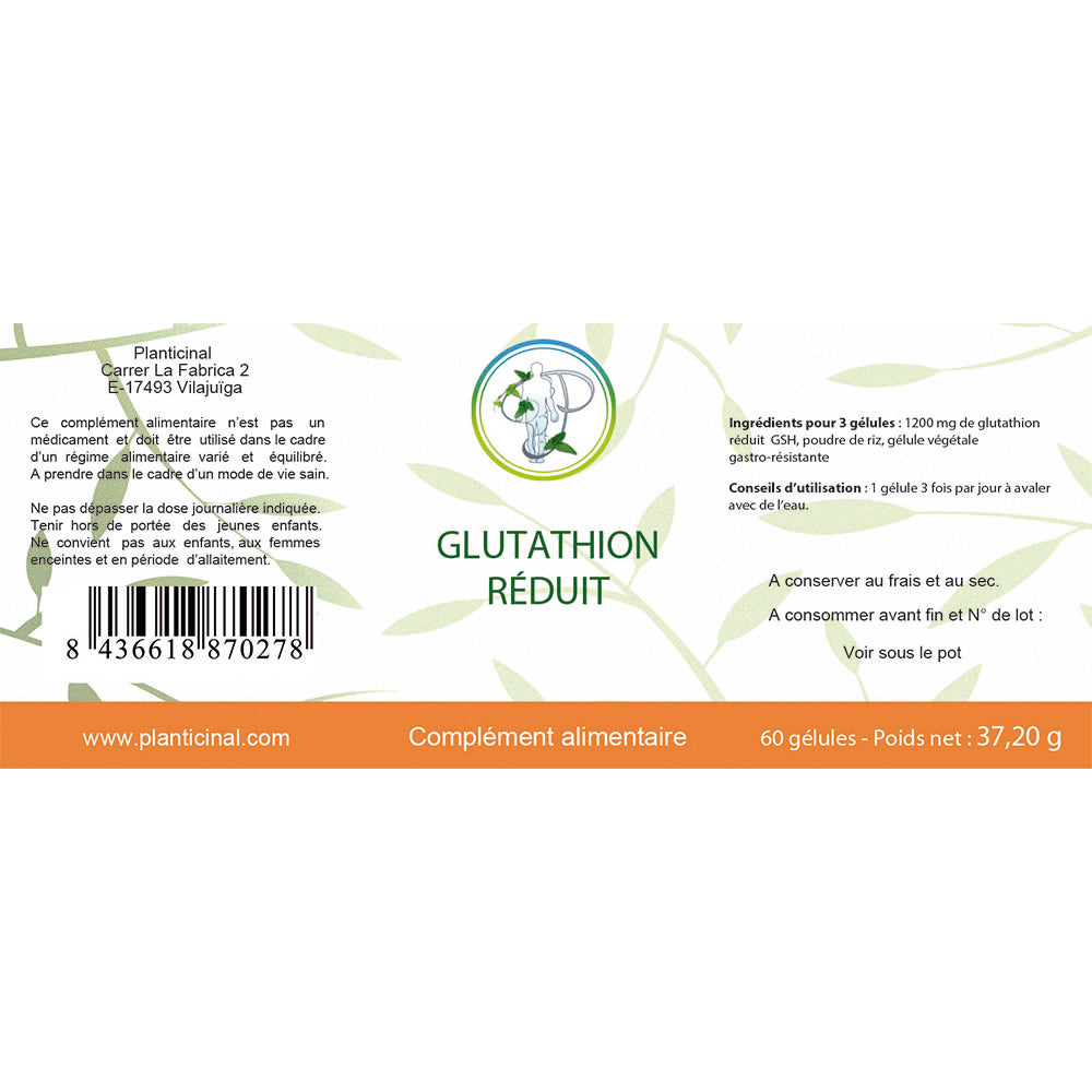 Reduced Glutathione GSH PLANTICINAL Reduced Glutathione GSH PLANTICINAL